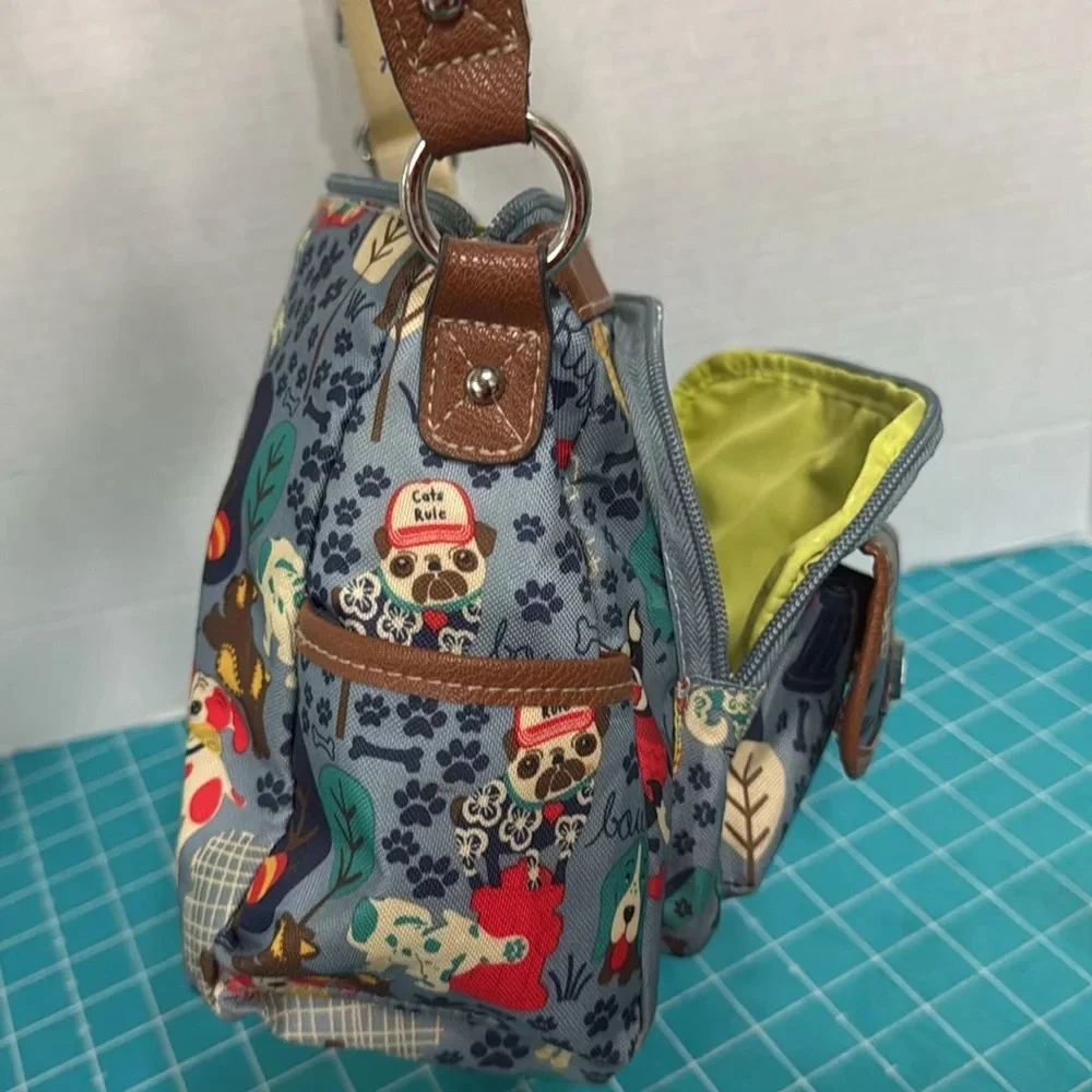 Lily Bloom Libby Hobo bag crossbody Who Let The Dogs Out Style 21RPF86BL